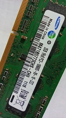 RAM MEMORIA SAMSUNG 2GB DDR3 PC3-10600S 1Rx8 1333MHz 204 PIN SODIMM - Immagine 1 di 2