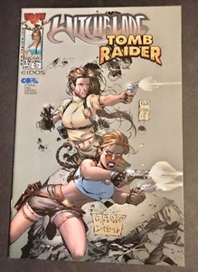 Cubierta Keu Cha 2000 EIDOS/TOP COW/IMAGEN COMICS WITCHBLADE/TOMB RAIDER #1/2 - Imagen 1 de 4