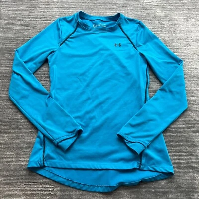 Under Armour Shirt Size XS Women Fitted Compression Long Sleeve T-Shirt Blue - Image 1 of 4
