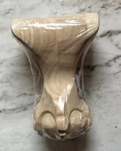 Hardware Resources WLC60RW Furniture Foot w/Queen Anne Styling Wood Hardware NEW - Picture 1 of 12