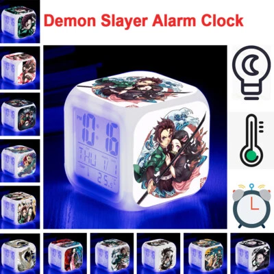 Anime Demon Slayer Digital Alarm Clock Animation Peripheral Alarm HomeRoom Gift  - Image 1 of 4
