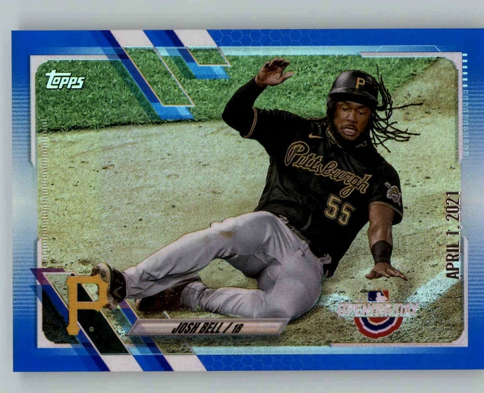 2021 Topps Opening Day JOSH BELL Blue Foil Parallel Pirates #32 - Image 1 of 1
