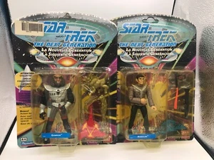 PLAYMATES STAR TREK THE NEXT GENERATION GOWRON & ROMULAN 1993 NEVER OPENED MIB - Picture 1 of 12