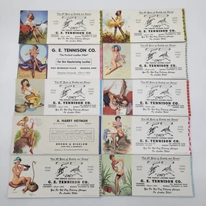 Lot of 10 Pin Up Girls Cardboard Advertising coasters/ink Blotter. NOS. Lot 1 - Picture 1 of 8