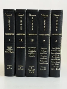 Vernon's Annotated Constitution of the State of Texas Volumes 1-3 (Lot of 5) - Picture 1 of 17