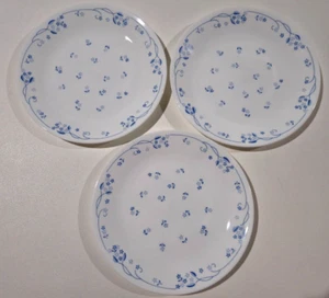 Corelle Provincial Blue Three  Luncheon Salad Plates 8-1/2" Floral Vintage - Imagen 1 de 4