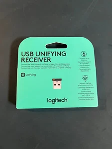 Logitech USB Unifying Receiver Black New In Box NIB - Picture 1 of 3