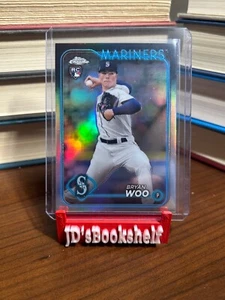 2024 Topps cromo Bryan Woo refractor novato #172 Seattle Mariners - Imagen 1 de 2