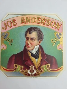 Joe Anderson Vintage Zigarrenkiste Etikett Victorian Gentleman - Bild 1 von 1