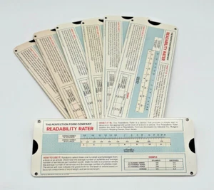 The Perfection Form Company Readability Rater 1974 Lot of 7 Logan Iowa - Bild 1 von 9