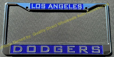 ⭐️⭐️⭐️⭐️⭐️ DODGERS BASEBALL MLB Los Angeles Metal  License Plate Frame - Image 1 of 2