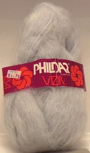 Phildar 'Vizir', Mohair, Wool; Lt. Blue; Lot of 4+ Skeins, Belgium; Vintage - Picture 1 of 3