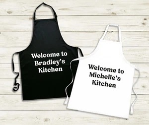 Personalised Welcome to Kitchen Apron Cooking Baking Gift Head Chef Custom - Picture 1 of 3