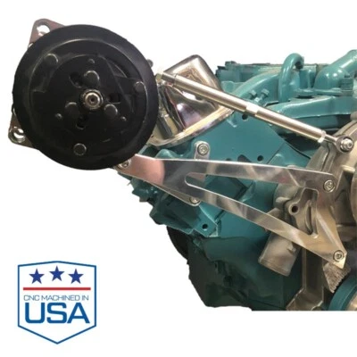 Billet Aluminum Pontiac AC Bracket Tall Valve Covers 350 400 428 455 Air Cond - Image 1 of 4