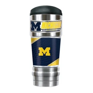 Michigan Wolverines "MVP" 18 ounce Stainless Steel Tumbler Cup by Great American - Picture 1 of 3