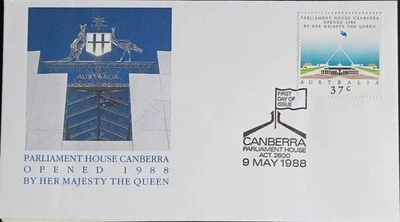 AUSTRALIA 1988 PARLIAMENT HOUSE CANBERRA OPENING FDC 37 CENTS AUC3 - Image 1 of 2