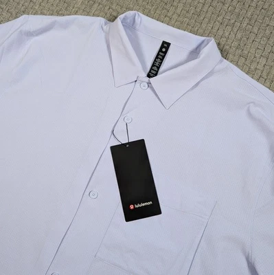 Lululemon Airing Easy Short Sleeve Shirt Lavender Mens Size XXL Wicking Stretch - Image 1 of 4