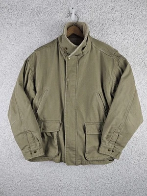 Chaqueta pesada de lona Cabela’s de colección para hombre XL Sherpa forrada abrigo de tareas doble cremallera Foto 1 de 4