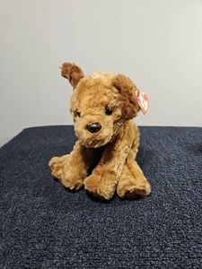 NEU Vintage 1996 Ty Classic Chips braun Welpe Hund 10 Zoll Stofftier Plüsch Neu mit Etikett - Bild 1 von 10