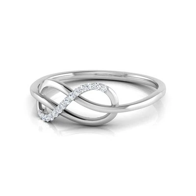 Moissanite Ring Round Sterling Silver 0.10 Carat 14K White Gold Plated Set of 3 - Imagem 1 de 4