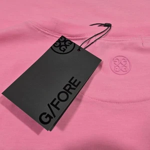 G/FORE Luxe Crewneck Mens Large Mid Layer Shirt Pink Long Sleeve GMM000007 L - Picture 1 of 7