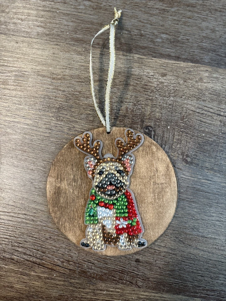 Christmas Frenchie  Dog Ornament - Image 1 of 1
