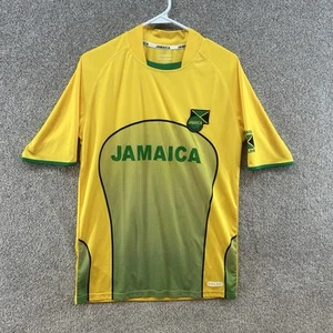 JAMAICA Men's Soccer Futbol Football Jersey Size Medium Yellow & Green #10 - Picture 1 of 12