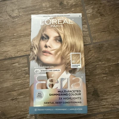 Color de cabello permanente brillante multifacético L'Oreal Paris Feria, 91 champán Foto 1 de 4