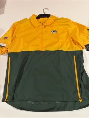 Jaqueta Nike NFL Green Bay Packers Team Issue leve SS Coaches L NKCB masculina - Imagem 1 de 4
