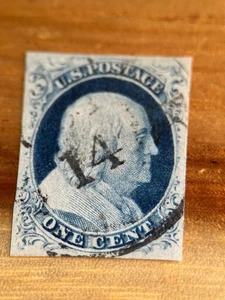 US Stamps #9 Used PSE Graded XF-90 w/ "14" Cancel - Picture 1 of 7