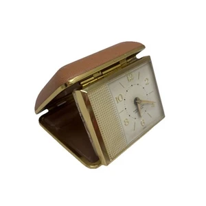 Reloj despertador de viaje Westclox vintage en estado de funcionamiento - Imagen 1 de 12