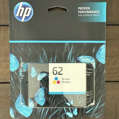 OEM HP 62 Tri-Color Ink Expiration 03/2026 New Sealed Printer Replace FREE SHIP - Image 1 of 2
