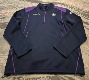 4XL Mens SCOTLAND 2013 rugby 1/4 zip MACRON training sweatshirt jacket top shirt - Picture 1 of 7
