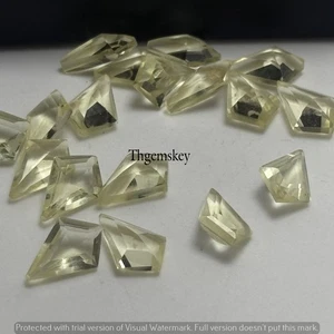 100 % natürlicher Zitronenquarz Drachen facettierter Schliff AAA-Qualität kalibrierte Edelsteine - Bild 1 von 12