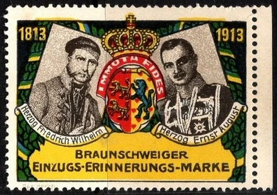 1913 Germany Poster Stamp  100th Anniversary Return Duke Friedrich Wilhelm - Image 1 of 4