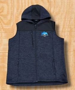 2018 Pyeong Chang NBC Winter Olympics XL Team Apparel Hooded Fleece Zip-Up Vest - Picture 1 of 14