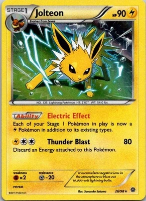 Jolteon 26/98 Holo Holo Rare XY - Ancient Origins  LP - Image 1 of 2