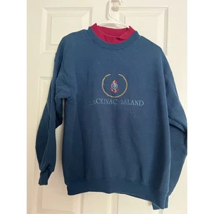 Vintage Lee Heavyweight Mackinaw Island Crewneck Size Medium Made in The USA - Picture 1 of 5