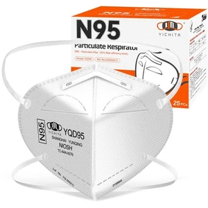 N95 Mask NIOSH Approved 25-Pack, Particulate Respirator N95 Face Masks Univer... - Picture 1 of 6