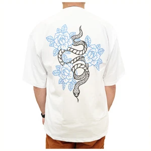 OLLIE TRICK Camiseta Serpiente & Rosas Suéter Algodón Caja Encajar Oversize Alta - Imagen 1 de 4