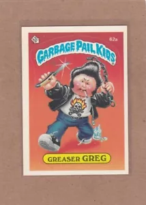 1985 TOPPS GARBAGE PAIL INGRASSATORE PER BAMBINI GREG #62A QUASI NUOVO *A33375 - Foto 1 di 1