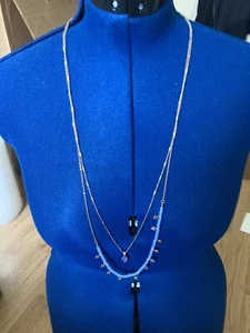 Simpatica collana a 2 strati con accento oro e blu - Foto 1 di 5