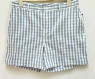 Pantalones Cortos Ralph Lauren Clásicos A Cuadros Azul/Blanco Talla 2 Mezcla Algodón Nuevos con Etiquetas Foto 1 de 4