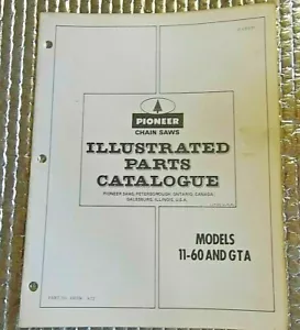 Catálogo de piezas ilustradas de motosierra Pioneer modelo 11-60 y GTA - Imagen 1 de 2