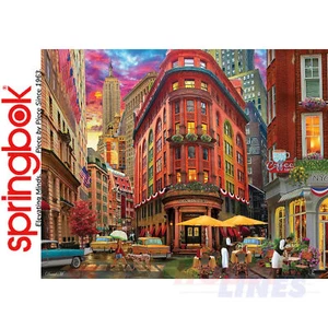 NYC STREET 1000 pc New York City SPRINGBOK Jigsaw Puzzle Random Cut Super Deluxe - Picture 1 of 11