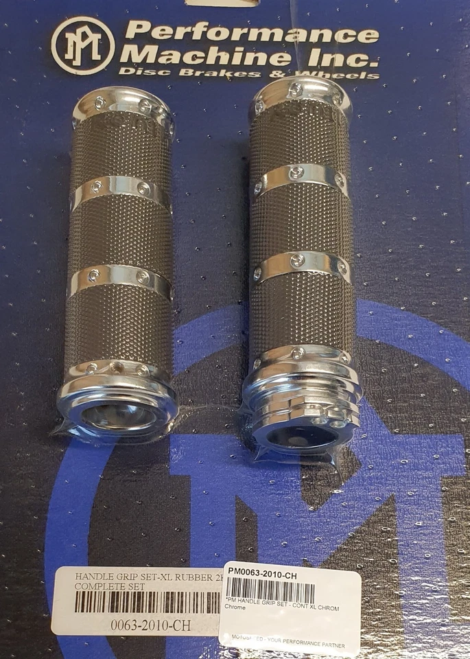 0063-2010-CH - JUEGO DE EMPUÑADURAS DE MANGO PM - CONTORNO XL - HARLEY DAVIDSON - CROMO Foto 1 de 1