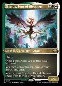 MTG SIGARDA FONT OF BLESSINGS 147 FOIL EXC ETCHED FONTE DI BENEDIZIONI MAT X EN - Picture 1 of 1