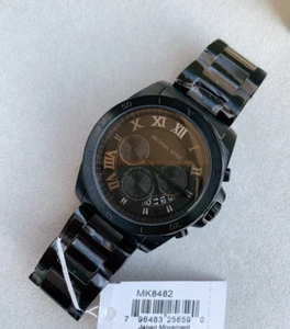 Michael Kors MK8482 Black Ion Plated Stainless Steel 44mm Mens Watch - Picture 1 of 8