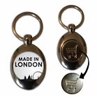 Made in London - £1/€1 Shopping Trolley Coin Key Ring New