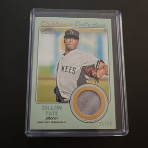 2017 TOPPS HERITAGE MINORS - GRAY BORDER - JERSEY RELIC - DILLON TATE /50